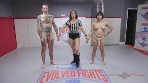 Wrestling match with Asian Mia dominating a guy at Evolved Fights - RedTube