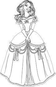 Coloriage De Fille En Robe Barbie Coloring Pages Colorful Fashion Coloring Pages