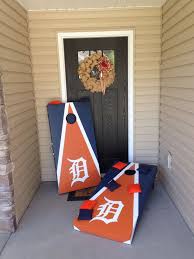 Detroit Tigers Cornhole Board Cornhole Boards Designs Cornhole Boards Custom Cornhole Boards