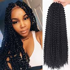 Instead of braiding your hair all the way to the ends, interlock your braids with wavy extensions, and secure the hair with a rubber band. 7packs Lot Passion Twist Crochet Hair Braids 18inch Water Wave Crochet Hair Passion Twist Crochet Synthetic Braiding Extensions 1b Amazon Co Uk Beauty