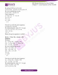 The only difference is that the x term is written as x instead of 1x. Rd Sharma Solutions For Class 8 Chapter 9 Linear Equation In One Variable Download Free Pdf