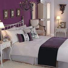 Plum And Black Print Bedroom Accessories In Rich Tones Of Plum And Lavender Complete The Look Purple Bedrooms Plum Bedroom Home