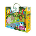 30pc Sassi Junior Jungle Friends Educational Book & Giant Puzzle ...