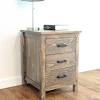 The nightstand features three drawers that offer ample space for storing various. 1
