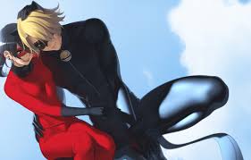 If you are a ladybug or cat noir fan, the you must know this find your best favorite cat noir hd wallpaper that you can download for free into your mobile phone, tablet and computers. Wallpaper The Sky Girl Clouds Anime Mask Art Guy Two Aconitea Chat Noir Adrien Agreste Miraculous Ladybug Images For Desktop Section Prochee Download