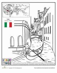 Color The World Venice Worksheet Education Com Italy For Kids Learning Italian Italy