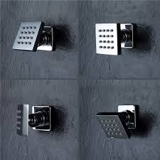 Set kepala jet shower washer bidet cebok spray semprotan toilet selang. Solid Brass Body Spray Jet Square Body Massage Spa Sprayer Set Of 4 Shower Jets Shower Faucet Luxury Bathroom Shower