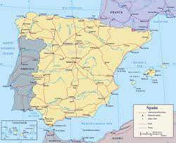 Spain has many islands including gran canaria, ibiza, mallorca and tenerife. Detailed Political Map Of Spain With Major Roads And Major Cities Spain Europe Mapsland Maps Of The World