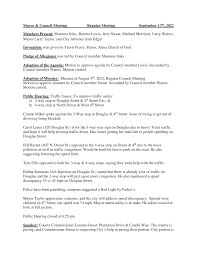 Mayor & Council Meeting Regular Meeting September 13th, 2022 Members  Present: Shannon Jinks, Bernita Lewis, Jerry Sw