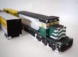 Model Train Set Kids Paper Craft Paper Train By Precisepapercraft Model Trains Paper Train Model Train Sets