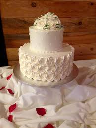 Intimate Wedding This 2 Tier Rose Swirl Bottom With Triple Pearl Top And A Bouquet Of White Buttercr Rose Swirl Cake 30th Anniversary Cake Tiered Wedding Cake