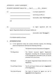 Insurance specifications for most contracts chapter three: 47 Sample Agency Agreements In Pdf Ms Word