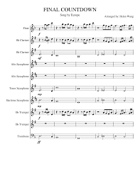 Mega sounds for marching band (155). Final Countdown Marching Band Score Sheet Music For Trumpet In B Flat Trombone Flute Clarinet In B Flat More Instruments Mixed Ensemble Musescore Com
