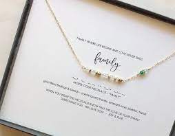 Mom L Family Morse Code Birthstone Bar Necklace Push Present Etsy In 2021 Birthstone Bar Necklace Morse Code Necklace Message Jewelry