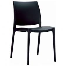 Resin Restaurant Patio Furniture Maya Stacking Resin Side Chair Black Side Chairs Dining Patio Dining Chairs Dining Chairs