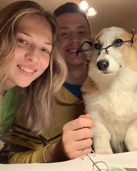 Stubby the corgi's first birthday celebration