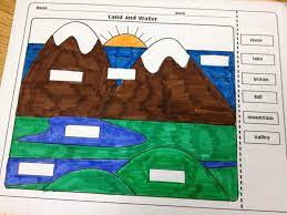 Have Students Color In A Print Out Of Land And Bodies Of Water Then Have The Landforms And Bodies Of Water Kindergarten Social Studies Teaching Social Studies