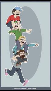 Cute fanart of Ken, Felix, Jack, & Mark (bottom to top)