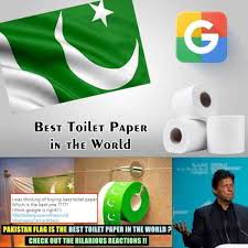 Toilet paper comes in many forms; Google Showing On Pakistan Flag Search Results For Best Toilet Paper In The World After Pulwama