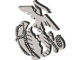 citation needed the present emblem, adopted in 1955, differs from the emblem of 1868 only by a change in the eagle. Usmc Ega 3d Cad Model Library Grabcad