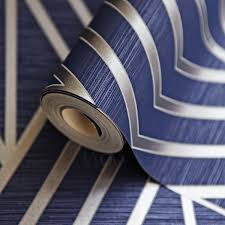 Choose from the latest colour trends including grey, white glitter and blue, or go bold with gold, pink or black shimmery wallpaper. Geometric Wallpaper With Glitter And Metallic Modern And Contemporary Highlights