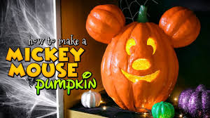 Mickey mouse jack o lantern. Diy Mickey Mouse Pumpkin How To Jack O Lantern Halloween Decor Youtube
