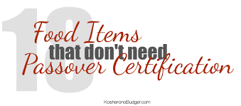 Passover certified nespresso kosher certificate is here; 18 Foods That Don T Require Special Kosher For Passover Certification