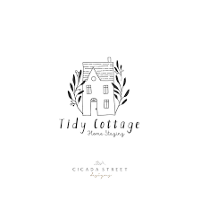House Logo Cottage Logo Nature Logo Premade Logo Wreath Etsy Natural Logo Home Logo Vintage Logo Design
