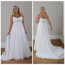 Details About White Wedding Dress Ivory Spaghetti Chiffon Bridal Gowns Plus Size 22 24 26