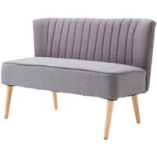 Un divano a 2 posti in tessuto è quello di cui hai bisogno per rilassarti con le persone che ami. Homcom Divanetto 2 Posti Stile Nordico Grigio Chiaro 117x56 5x77cm Eprice