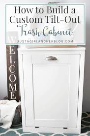 If you do not have the luxury of a pull out garbage can, then this is the the most essential step is removing everything from the cabinet, including shelves. How To Build A Custom Tilt Out Trash Cabinet Abby Lawson