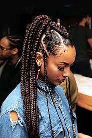 Instead Of Classic Box Braids Supermodel Jourdan Dunn Edged Up Her Style By Incorporating Different Braid S Hair Styles Box Braids Hairstyles Different Braids