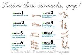 Flat Stomach Exercise Chart Abs Workout For Flat