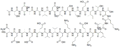 Thymosin Alpha-1 Chemical Structure, AI generated