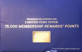 The business gold rewards card is currently offering a welcome bonus of 50,000 membership rewards points after you spend $5,000 in qualifying purchases on the card within your first three months of cardmembership. Flying From The Front Amex Business Gold Rewards Card 75k Sign Up Bonus
