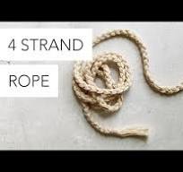 How to Braid a 4 Strand Rope - YouTube