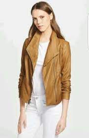 Vince Lambskin Leather Scuba Moto Jacket Fennel Size Xs Nwt 995 Leather Jackets Women Leather Coat Jacket Scuba Jacket