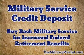 Military Service Credit Deposit Buy Back Military Time