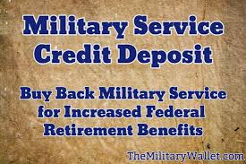 military service credit deposit buy back military time