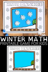 5 preschool math activities for winter using free patterning cards. Counting Snowflakes Winter Math Game Little Bins For Little Hands