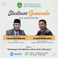 Studium Generale Semester Ganjil Tahun Akademik 20222023 – Institut  Asy-Syukriyyah