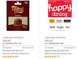 Happy dining gift card $50. Expired Amazon Buy 50 Red Robin Happy Dining Gift Cards For 40 Gc Galore