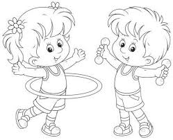 Black And White Kids Exercise Clipart Pin On Vitinanki