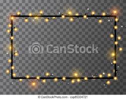 For best results, download the template to your desktop first, then print. Christmas Lights Border Christmas Bright Golden And Yellow Garland On Black Square Frame Template With Realistic Lights On Canstock