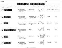 See more ideas about measurement worksheets, math measurement, measurement activities. Coloring Measurement Matching Worksheet By Science From The South