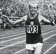His wife dana zatopkova also won javelin gold in helsinki. Emil Zatopek At The Finish Of Marathon Run In 1952 Helsinki Olympic Games Where He Won All Three Gold Medals Olympic Games How To Run Longer Marathon Running