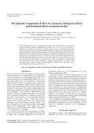 Pdf The Phenolic Compounds Of Olive Oil Structure Biological Activity And Beneficial Effects On Human Health