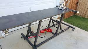 Hydraulic Motorcycle Lift Table 8t Pneumatic Assisted Hydraulic Jack Ram Bike Pro Wheel Chock Also My Welding Welding Table Motorcycle Lift Table Bike Wheel