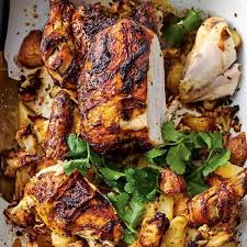 Jamie Oliver S Recipe For Roast Tikka Chicken As Seen On His Channel 4 Series Quick Easy Food Cre Jamie Oliver Recipes Roast Chicken Recipes Chicken Tikka