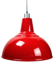 red kitchen lights